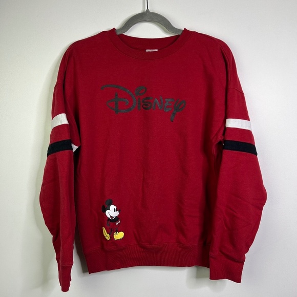 Disney Sweaters - Disney Mickey Mouse Sweater with stripes on sleeves Red Women's Medium